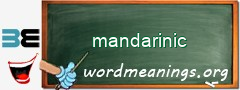 WordMeaning blackboard for mandarinic